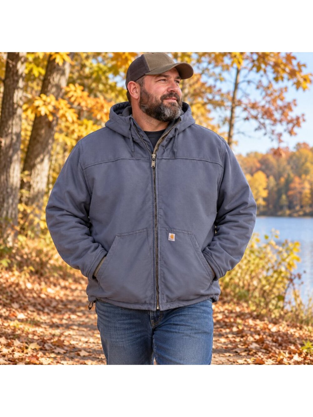 Carhartt Men's Super Dux Relaxed Fit Sherpa-Lined Active Jacket Blue 2xl